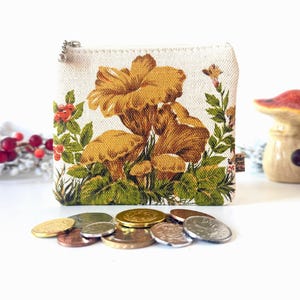 Handmade Chanterelle Edible Mushroom Coin Purse, Wildflowers AirPods Protective Sleeve, Reptile Snake Skin Organiser