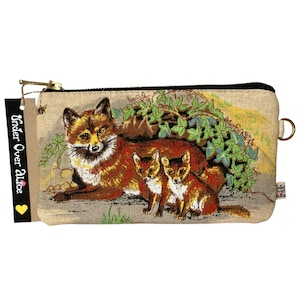 Niedliche Rot Vixen Fuchs Brieftasche Einzigartiges Retro Öko Reise Accessoire Ditsy Dangly Spinne im Spinnennetz Wilder Natur Liebhaber Geschenk für Sie und Ihn