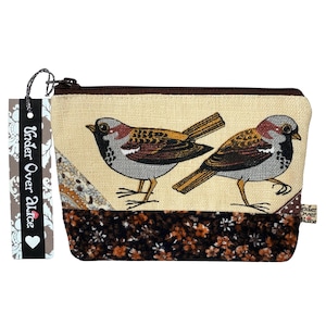 Portamonete vegano Chic Sparrow, portamonete in stile anni '60 e '70, accessorio da viaggio retrò unico, con margherite e fiori, in velluto, regalo per lei