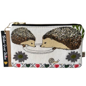 Portefeuille multi-poches Hedge Hogs Mignon escargot de jardin vert forêt fraise rouge coeurs atomiques embelli Boho hippie accessoires de voyage pour elle