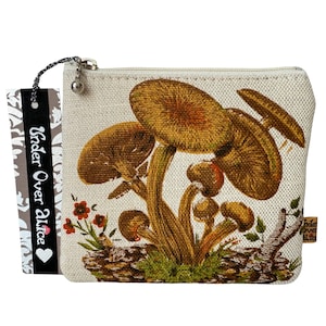 Honey Fungi Cute Coin Purse Designer Cintilante Metálico Vegano Dourado Couro de Cobra Retro Ecológico Acessório de Viagem Capa Protetora