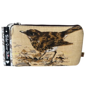 Multi Pocket Wallet Handmade Geldbörse Designer Stoff Fischgrät Wolle Tweed Umweltfreundliches Material Wild Life Lovers Einzigartige Geschenke für Sie