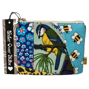 Blaumeise Patchwork Cottagecore Geldbörse Honig Bienen Aqua Blauer Himmel 80er Jahre Leopard Print Designer Singvogel Kreative Wildvogel Accessoires