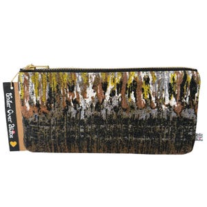Große Geldbörse für Frauen Multi Tasche Vegan Bark Stoff Geldbörse Malerische Abstrakte Kunstwerk Design Einzigartige Retro Reise-Accessoire