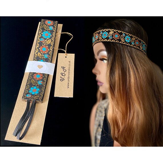 Boho Hippy Vintage 60s 70s Gold Lurex 