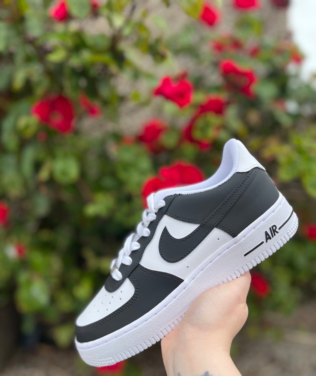 custom air force 1 red and black