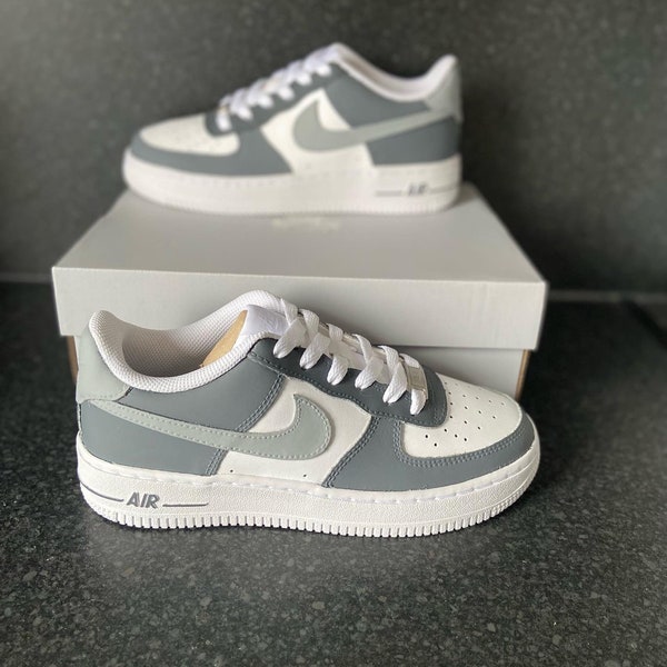 Grey Colour Block Custom Air Force 1