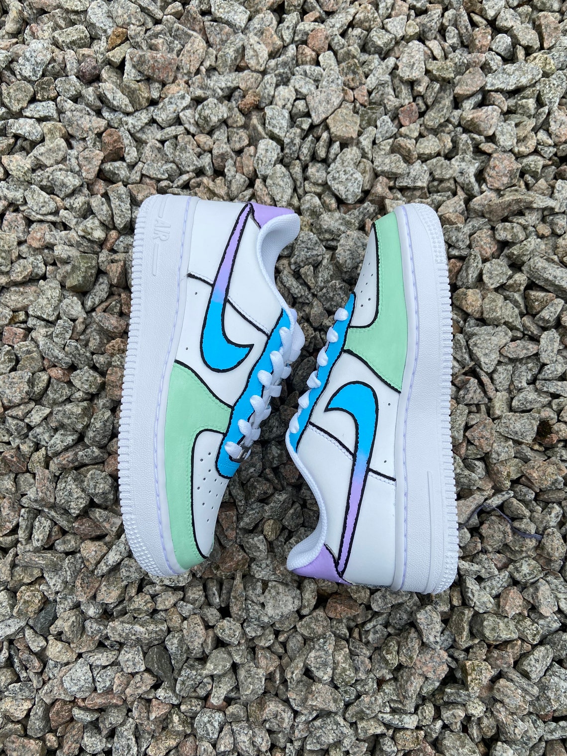 pastel color block air force 1