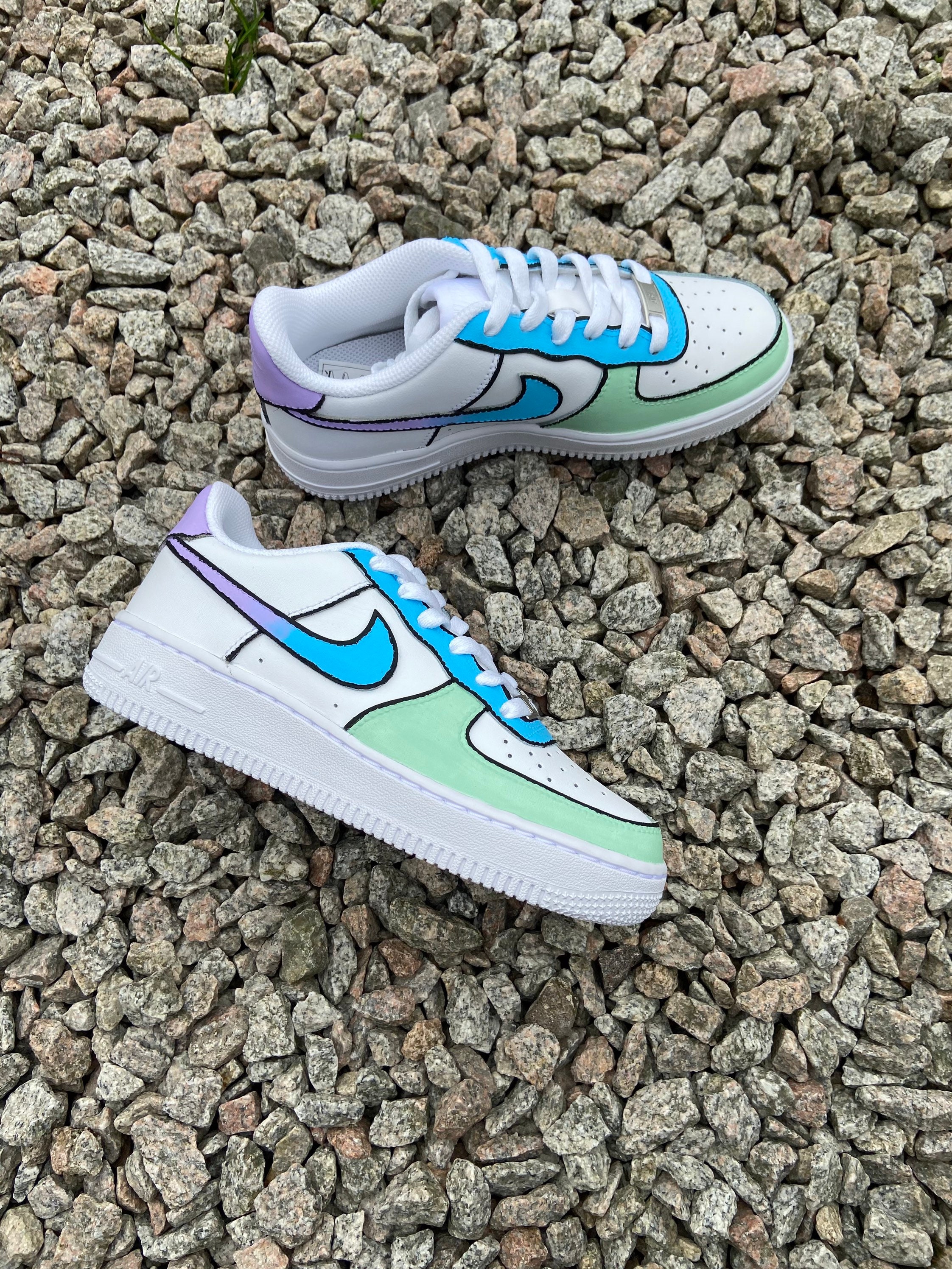pastel color block air force 1