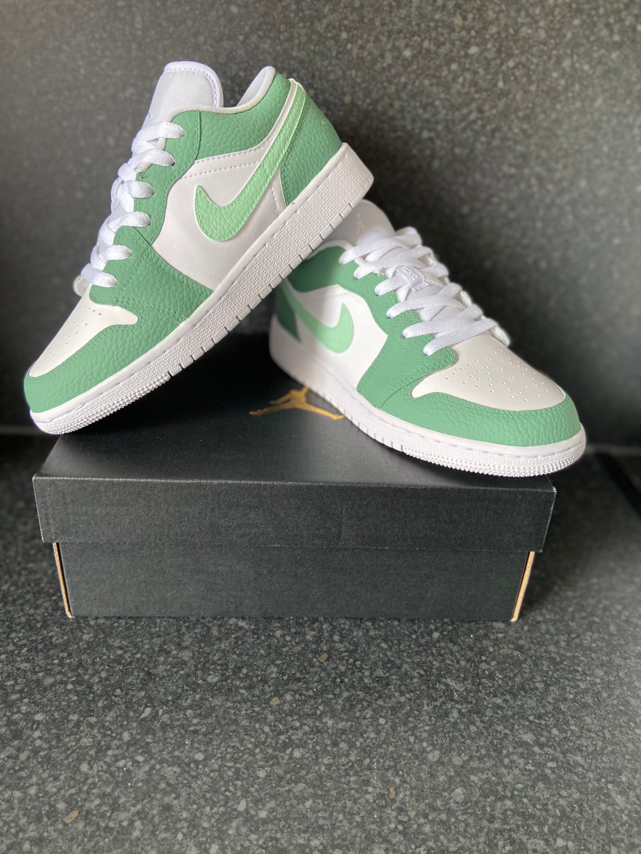 Custom Sage Green Jordan 1 Low | Etsy