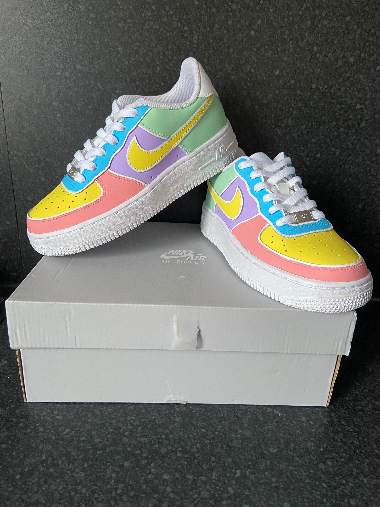 Blocco colore pastello Custom Air Force 1 Etsy Italia Blocco colore pastello Custom Air Force 1 Etsy Italia