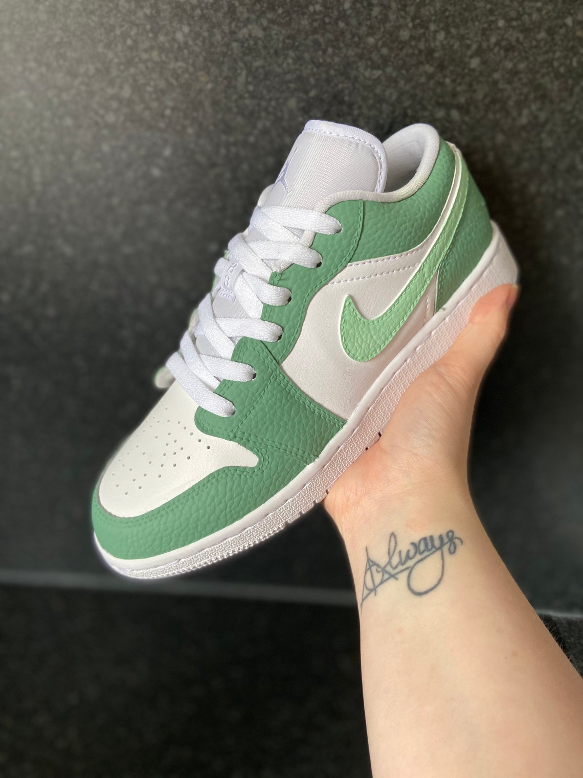 sage green jordans low