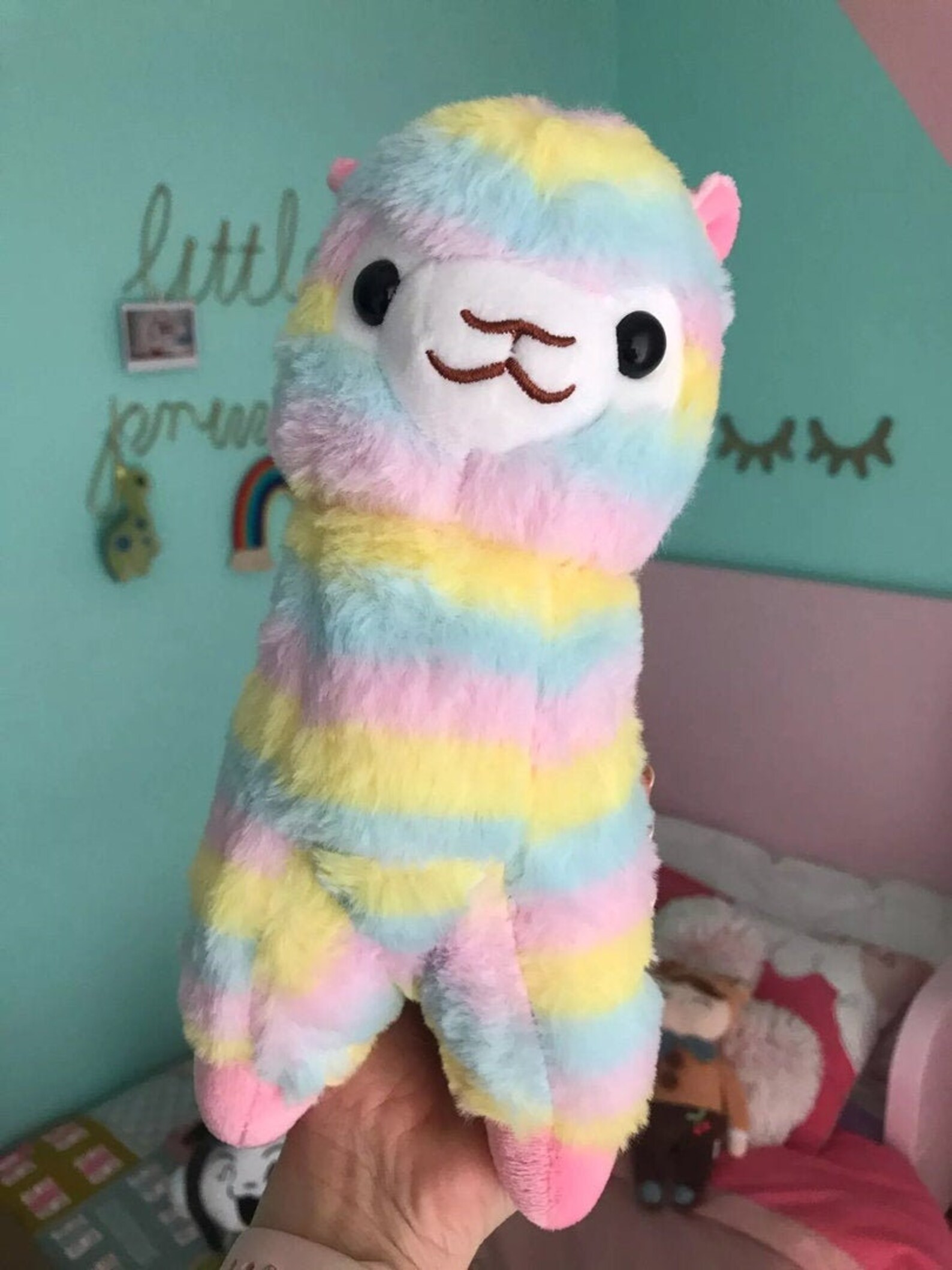 Cute Llama Plush Toy Soft Alpaca Rainbow Toy Kawaii | Etsy