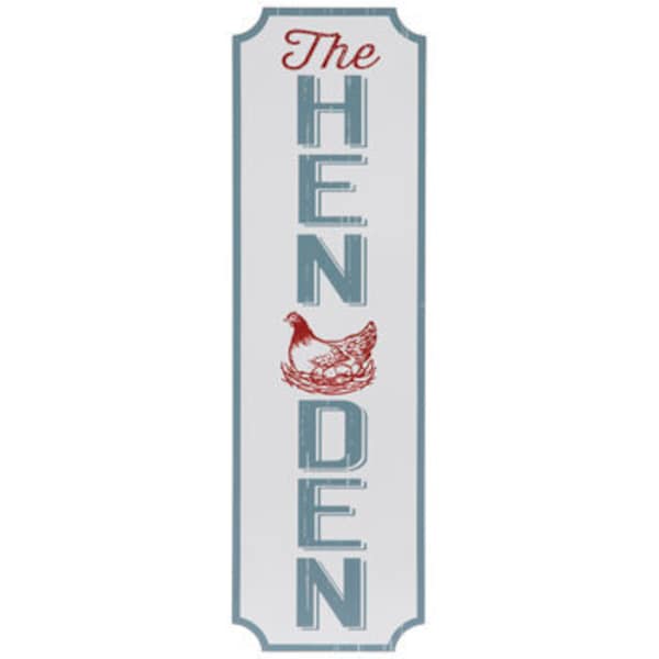 Hen Den Large Wood Sign Wall Decor Home Decor Farmhouse Primitive Country Chicken Coup Decor