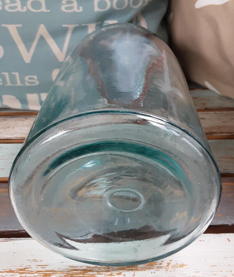 Antique/vintage Mason Jar Half Gallon Green Canning Jar Zinc Etsy