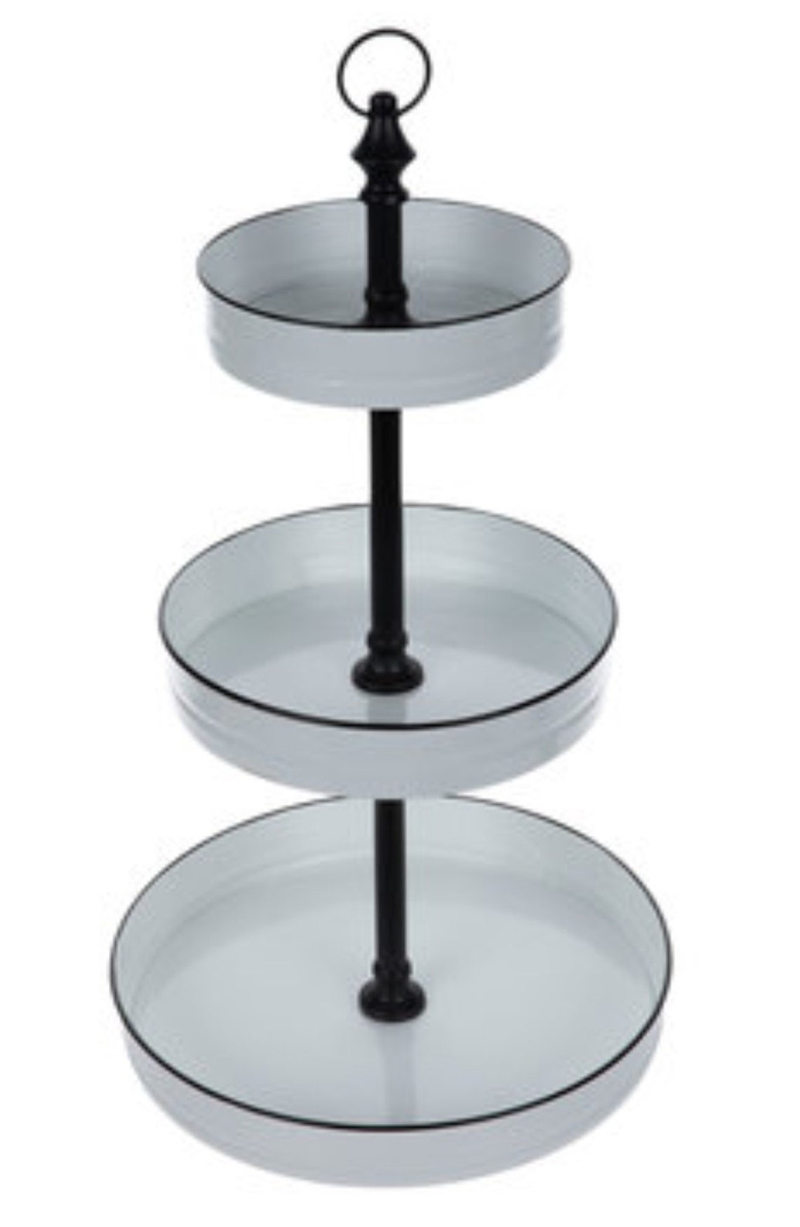 Three Tier Black and White Metal Serving tray Center Piece Etsy