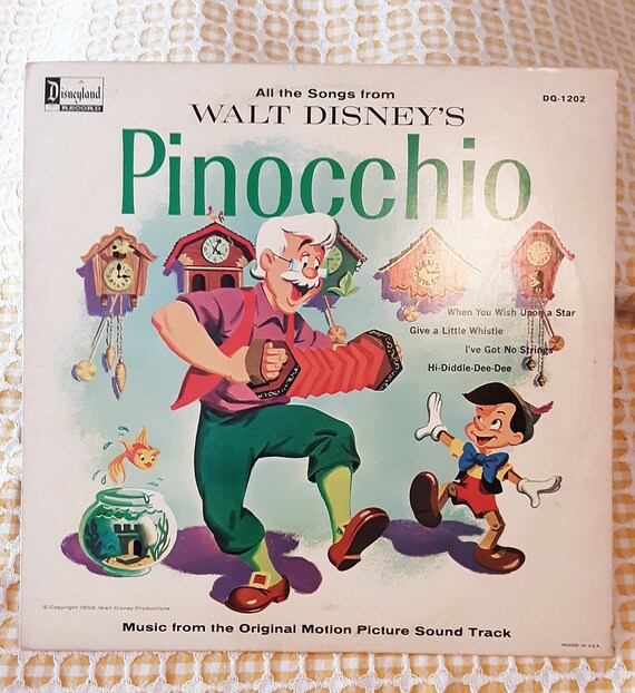Vintage Walt Disney Pinocchio Album Record DQ 1202 Songs - Etsy Vintage Walt Disney Pinocchio Album Record DQ 1202 Songs - Etsy