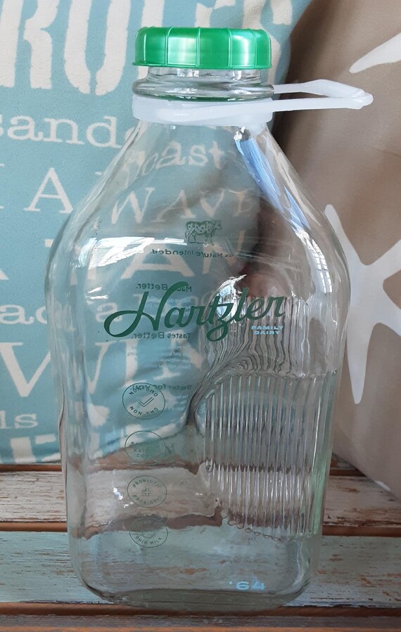 Vintage Hartzler Dairy Bottle Farmhouse Country Minimalist Etsy
