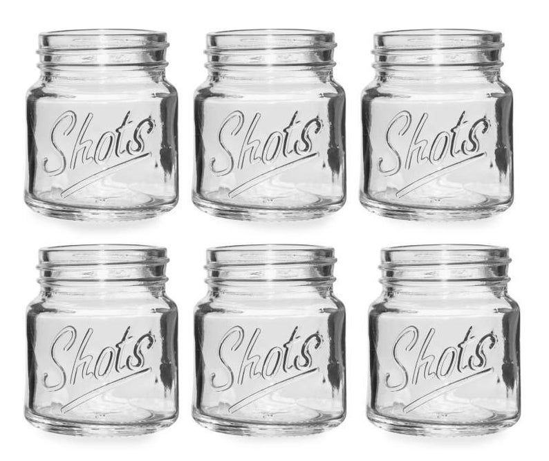 Mason Jar Style Vintage Look Shot Glasses Set of 6 Farmhouse Etsy