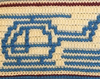 Bloque de crochet con mosaico superpuesto de Little Helicopter