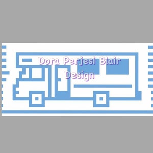Little Camper Van overlay mosaic crochet block