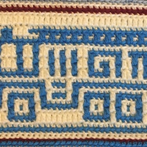 Bloque de crochet de mosaico superpuesto de pequeño camión de bomberos