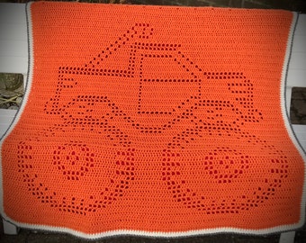 Monster Truck Filet Blanket