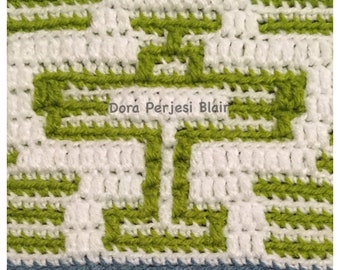 Bloque de crochet de mosaico superpuesto de Little Airplane