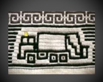 Bloque de crochet con mosaico superpuesto de Little Garbage Truck