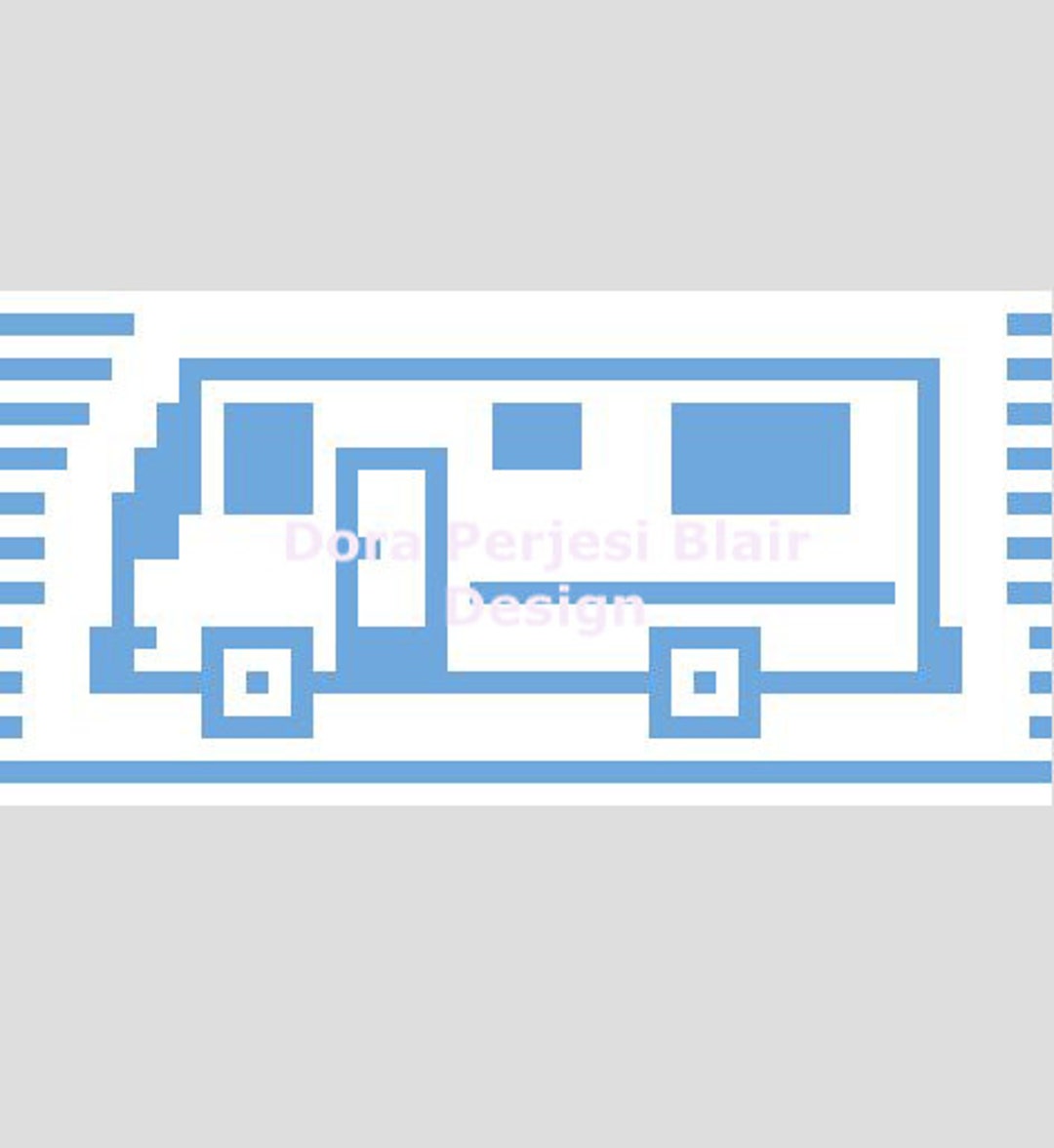 Little Motorhome / RV Overlay Mosaic Crochet Block - Etsy