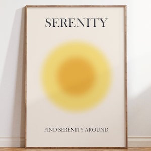 Serenity Aura Poster Wellness Wall Art Trendy Living Room Decor Spiritual Apartment Art Prints Boho Aura Posters Dorm Decor DIGITAL DOWNLOAD