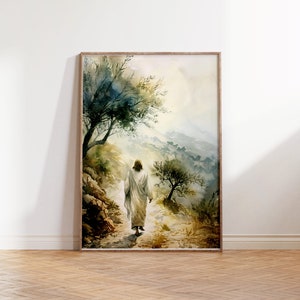 Digitale download Jezus Christus Art Print | Christelijke muurdecoratie | Religieus kunstwerk | Inspirerende woondecoratie