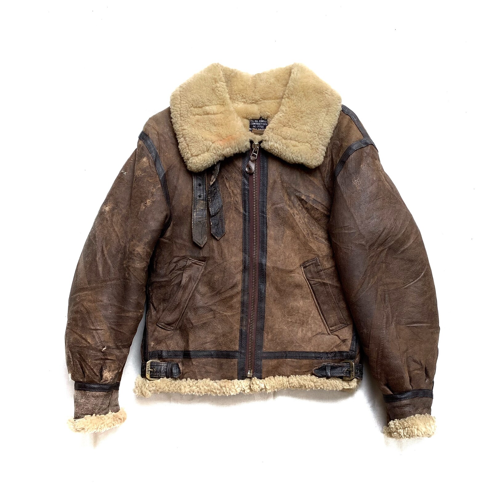 Vintage Avirex Shearling sheepskin B3 Flight bomber jacket | Etsy