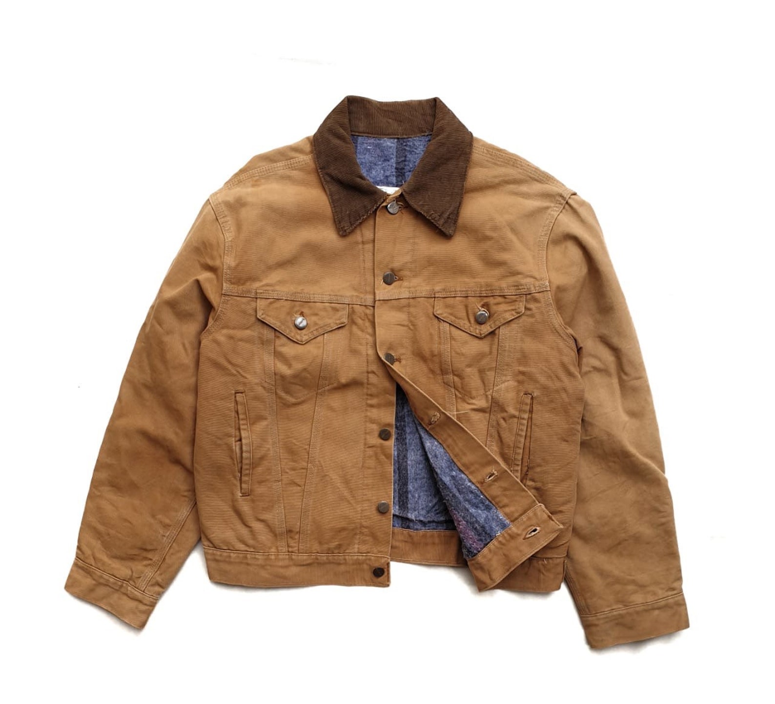 Vintage Carhartt trucker blanket lined jacket Etsy