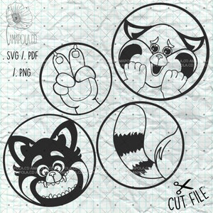Turning Red SVG Cut File, Alerte Rouge PNG, Meilin Lee SVG, Red Panda svg