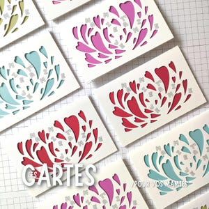 Carte "Bonne Fête Mamie" - 4 Couches en Papier, Pièce Unique pour les Grands-Mères