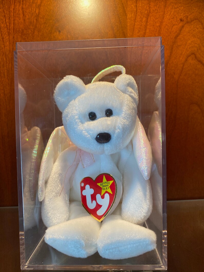 Beanie Baby Halo the Bear 1998 Ultra Rare With Brown Nose and - Etsy