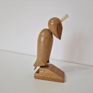 Vintage Wine Openers | Old Wooden Corkscrew | Vintage Corkscrew and Bottle Opener on a Stand | Retro Kitchen Utensil | Bird Corkscrew