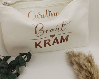 Personalisierte Kosmetiktasche Braut, Kosmetiktasche Braut,Hochzeit, Schminktasche, Notfalltäschchen, Braut