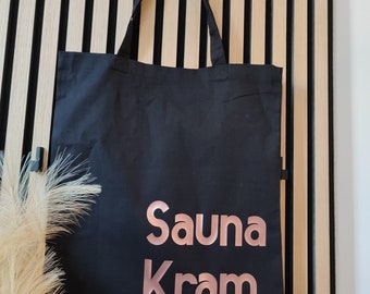 Saunatasche, Tragetasche Sauna, Stoffbeutel Sauna, Geschenk, Jutebeutel