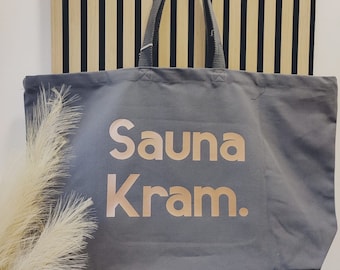 Large sauna bag, XXL sauna tote bag, sauna fabric bag, gift
