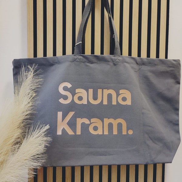 Saunatasche groß, Tragetasche Sauna XXL, Stoffbeutel Sauna, Geschenk