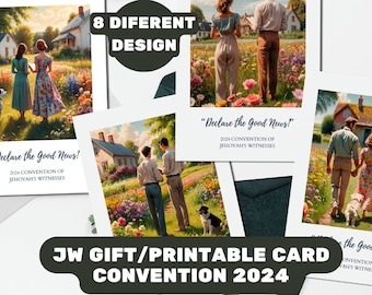 2024 Convention Inspired JW Printable Postcard: Encouraging Greeting Card Bible Verse, Perfect JW Baptism Gift and Encouragement for Sisters