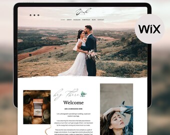 Photographer website template bundle, wedding photographer website, Wix Site, Portfolio Website Template, Website Theme, Creative Web Theme