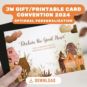 2024 Special Convention Printable Card, Personalized JW Baptism Gift, Custom Encouraging Card, Declare the Good News, JW Convention Gifts