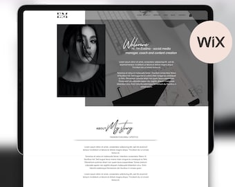WIX Website Template, Website Design, Service Businesses Website, Wix Store, Dark Website Template, Coaching Website, Wix Ecommerce Blog
