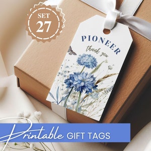 Etiquetas y tarjetas de regalo imprimibles para la escuela Pioneer, tarjeta de agradecimiento para Pioneer, ideas para regalos de TJ, la mejor vida de todas, papelería de descarga digital