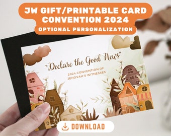 2024 Special Convention Printable Card, Personalized JW Baptism Gift, Custom Encouraging Card, Declare the Good News, JW Convention Gifts