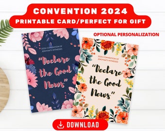 2024 Special Convention Printable Card, Personalized JW Baptism Gift, Custom Encouraging Card, Declare the Good News, JW Convention Gifts