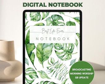 JW digital notebook, morning worship, jw stationery, digital journal, JW broadcast, jw undated digital planner for Goodnotes, Notability